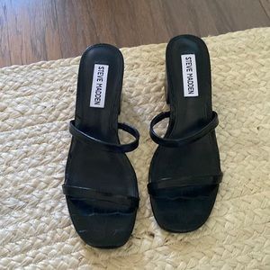 Steve Madden croc print mules